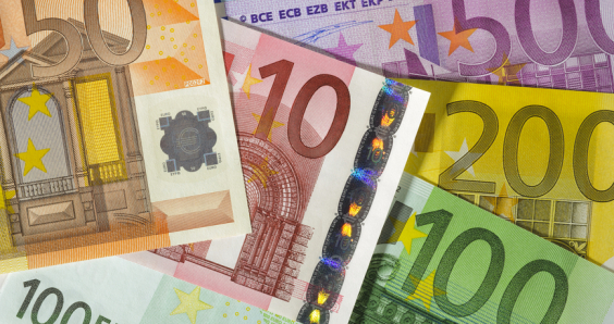 euro money banknotes