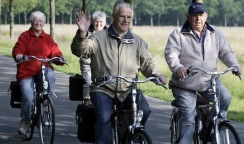 Pensioners on bikes