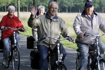 Pensioners on bikes