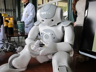 robot sitting down