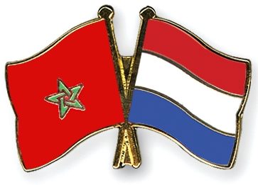 Moroccan and Dutch flags