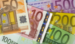 euro money banknotes