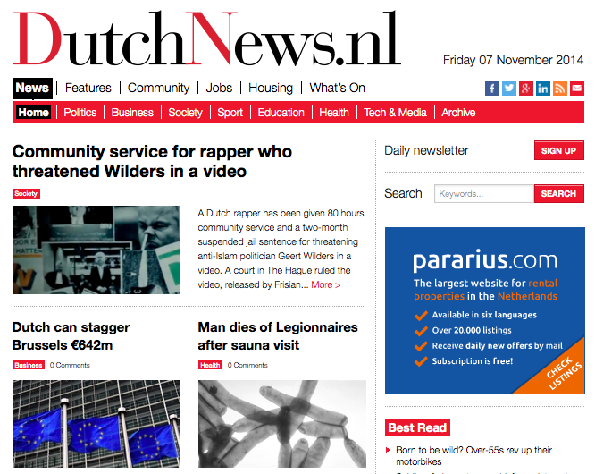 new website DutchNews