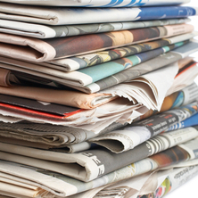 Stack of newspapers