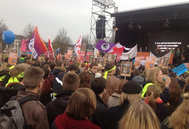 students protest The Hague