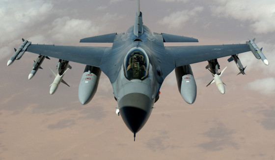 An F-16 in action above Iraq. Photo: US Airforce