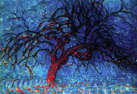 Mondriaan red tree