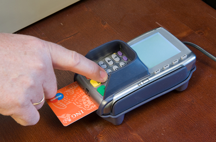 Paying at pin machine