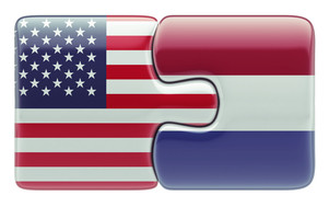 United States Netherlands Puzzle Concept