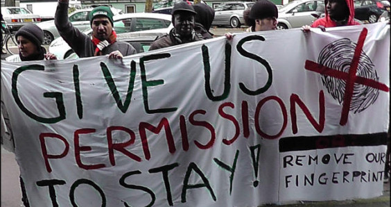 refugees protest