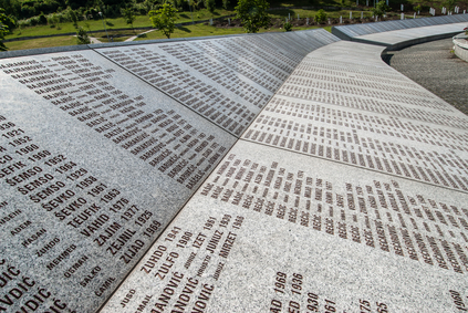 Part of the Srebrenica Genocide Memorial. Photo: Dinos Michail via Depositphotos.com