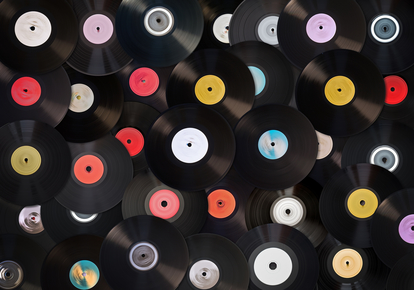 Old vinyl records