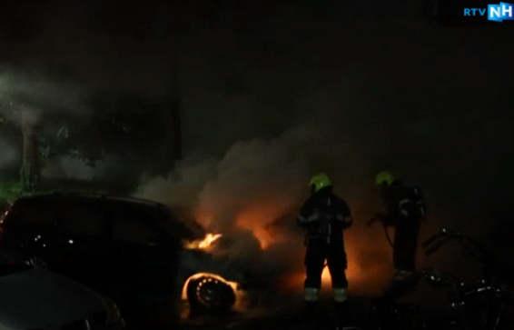 car fire blaze