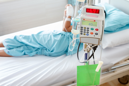 Little girl in hospital