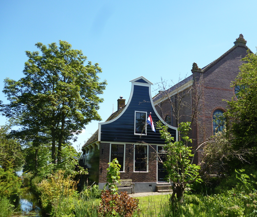 dutch village flag church summer