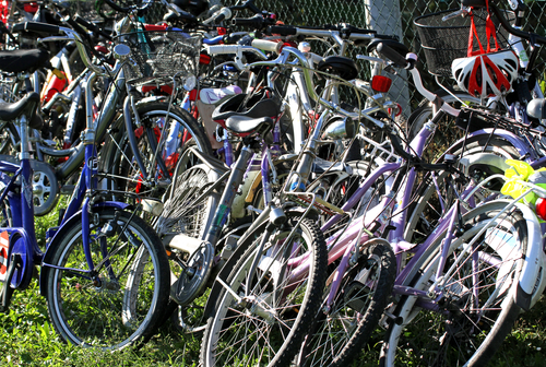 parking of bicycles by students in school