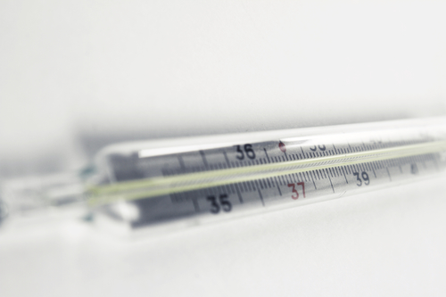 sick ill flu thermometer