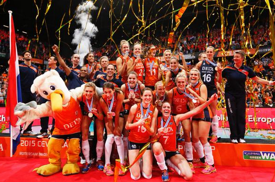 Dutch women volleyball silver