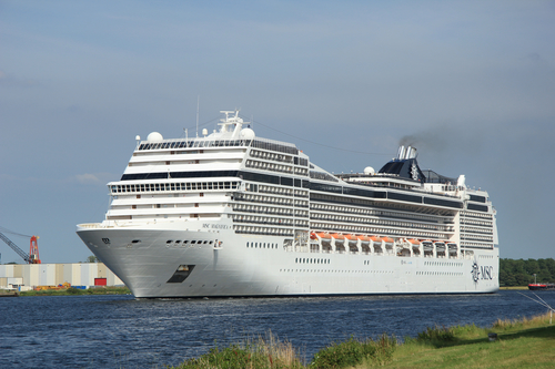 Velsen, the Netherlands, July 7th, 2014 : MSC Magnifica