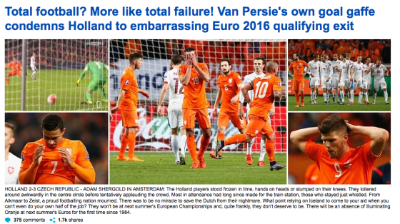 daily mail on Oranje