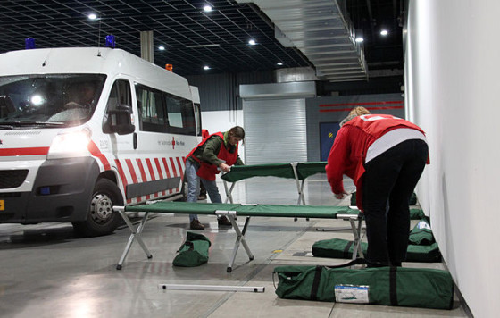 Red Cross volunteers at work Netherlands