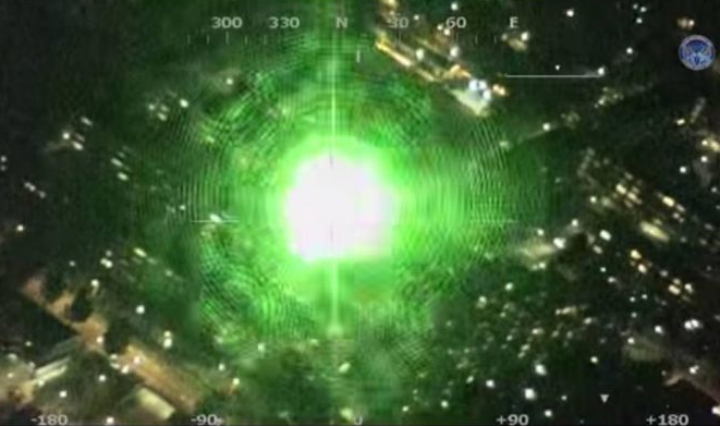 laser from the police helicopter