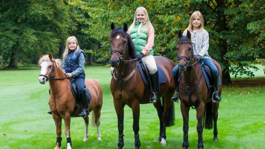 Dutch princesses on horseback