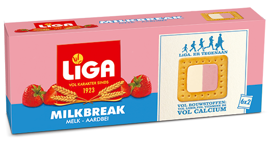 Liga milk and strawberry