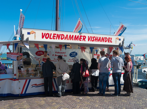 fish stall in volendam