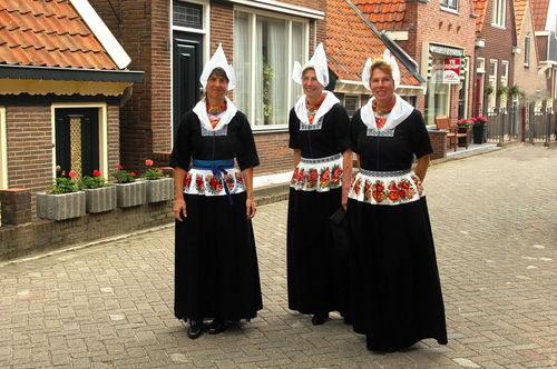 Women of village of Volendam, The Netherlands