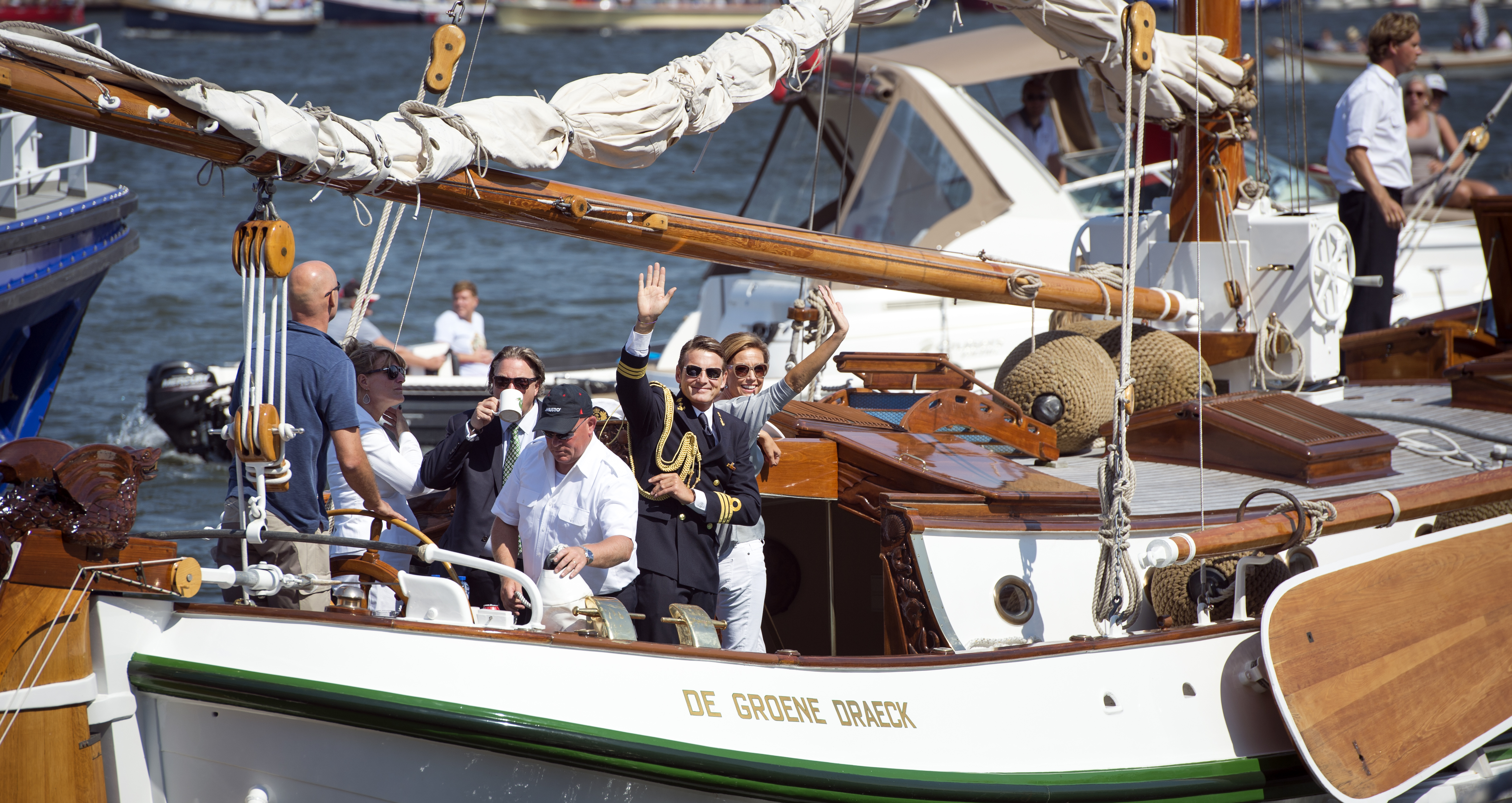 Prince Maurits, in full naval regalia, during Sail last year. Photo Frank van Beek / HH