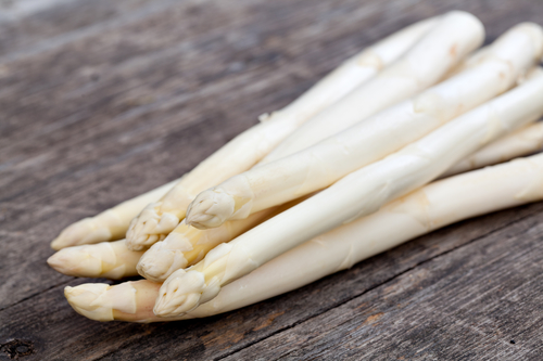 fresh white asparagus
