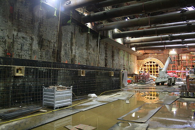 The Rokin metro station during building work. Photo: Mojito via Wikimedia Commons