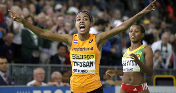 Sifan Hassan takes world 1,500 indoor title, Dafne Schippers wins silver in 60 metres
