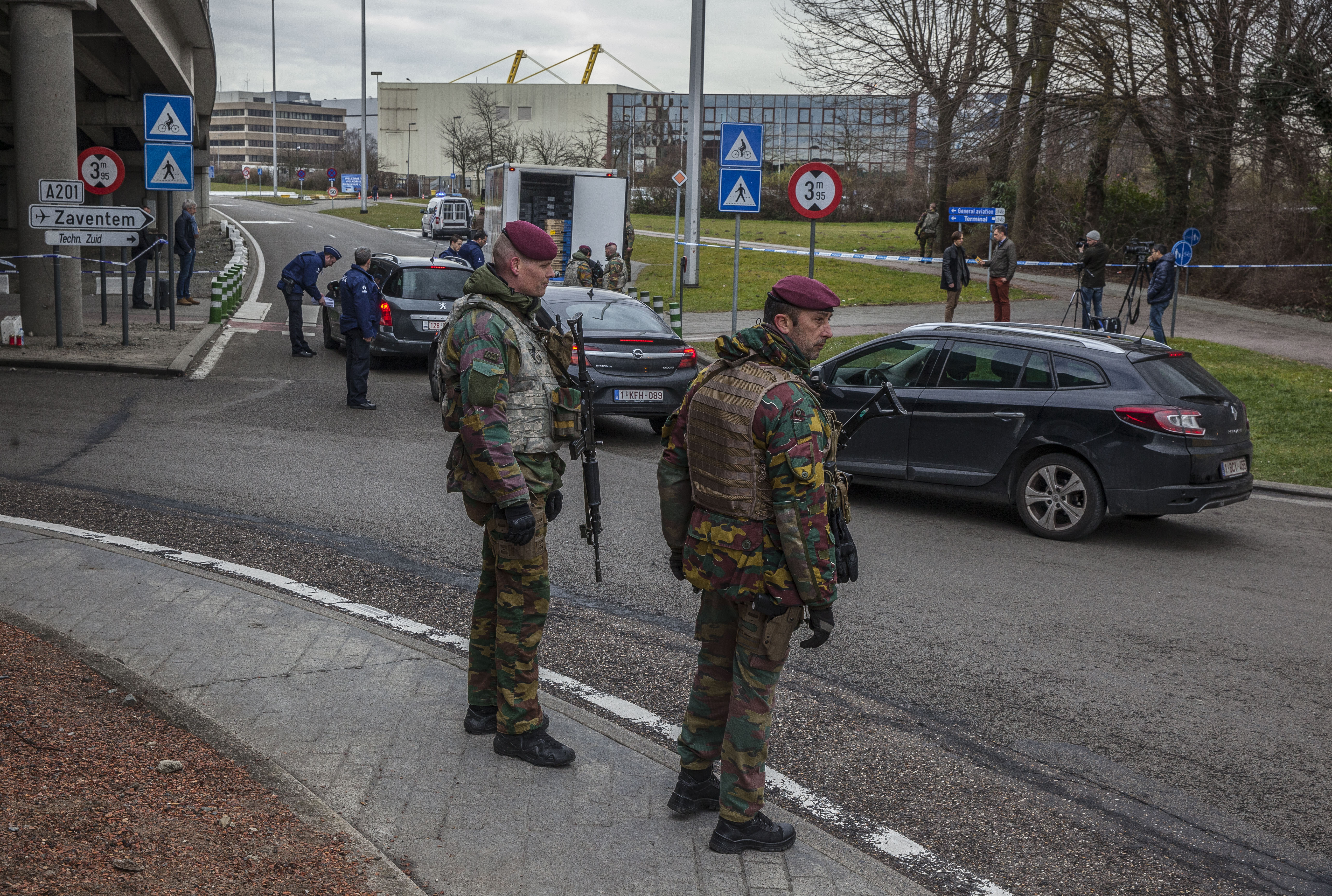 High security at Zaventum airport. Photo: Amaury Miller