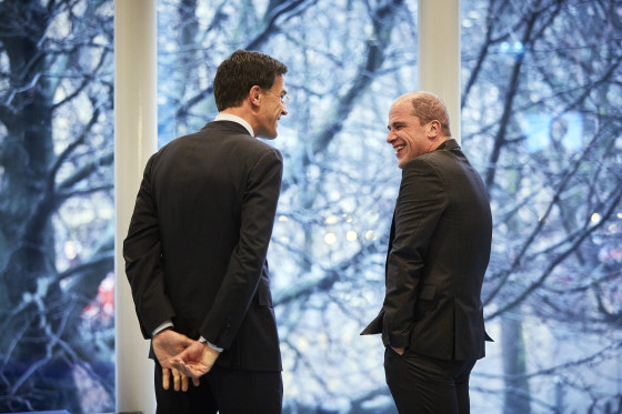 Prime minister Mark Rutte and Labour leader Diederik Samsom. Photo: Phil Nijhuis / HH