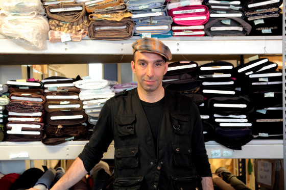 Aziz in his pop-up shop: Photo Branko Collins