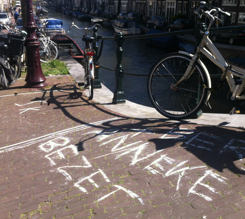 In Amsterdam, King's Day claims are already being staked. Photo: DutchNews.nl