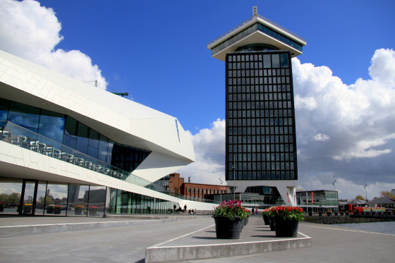 Amsterdam's new outlook point, next to the Eye cinema complex. Photo: Thomas van Mens via Wikimedia Commons