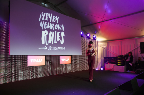 Jessica Walsh spoke about the importance of play. Photo:  Janus van den Eijnden via Heisenberg Media /The Next Web