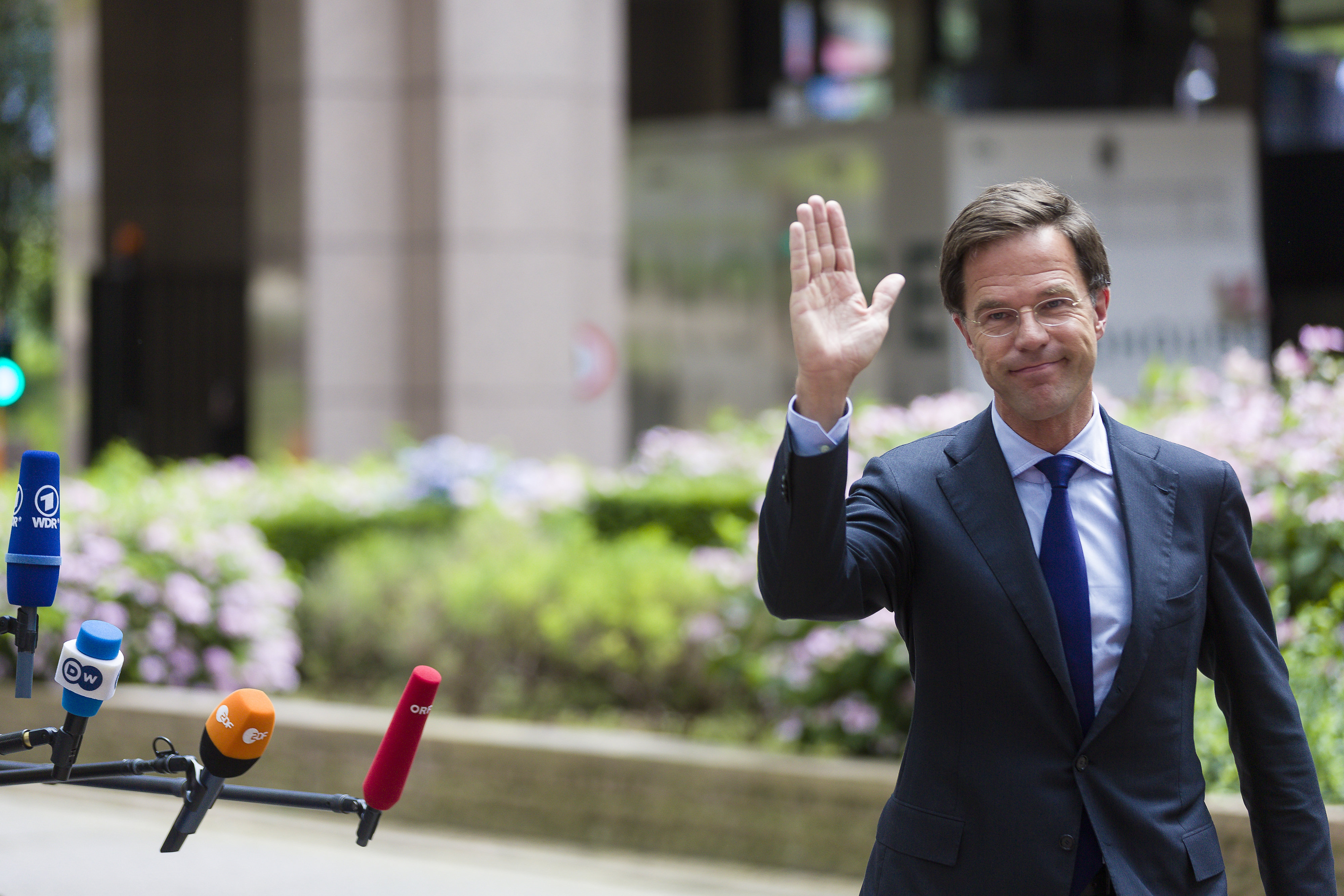 Dutch prime minister Mark Rutte arrives in Brussels. Photo: Thierry Monasse/Polaris /HH