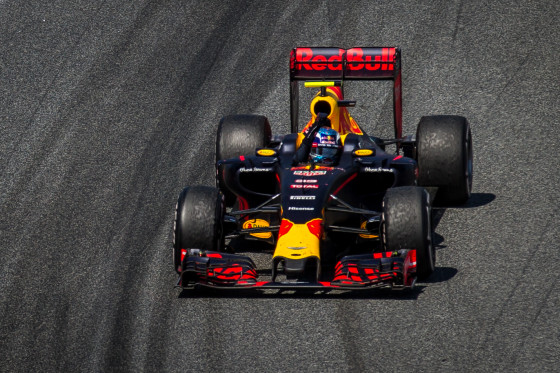 Max Verstappen driving a Red Bull Formula 1 car.