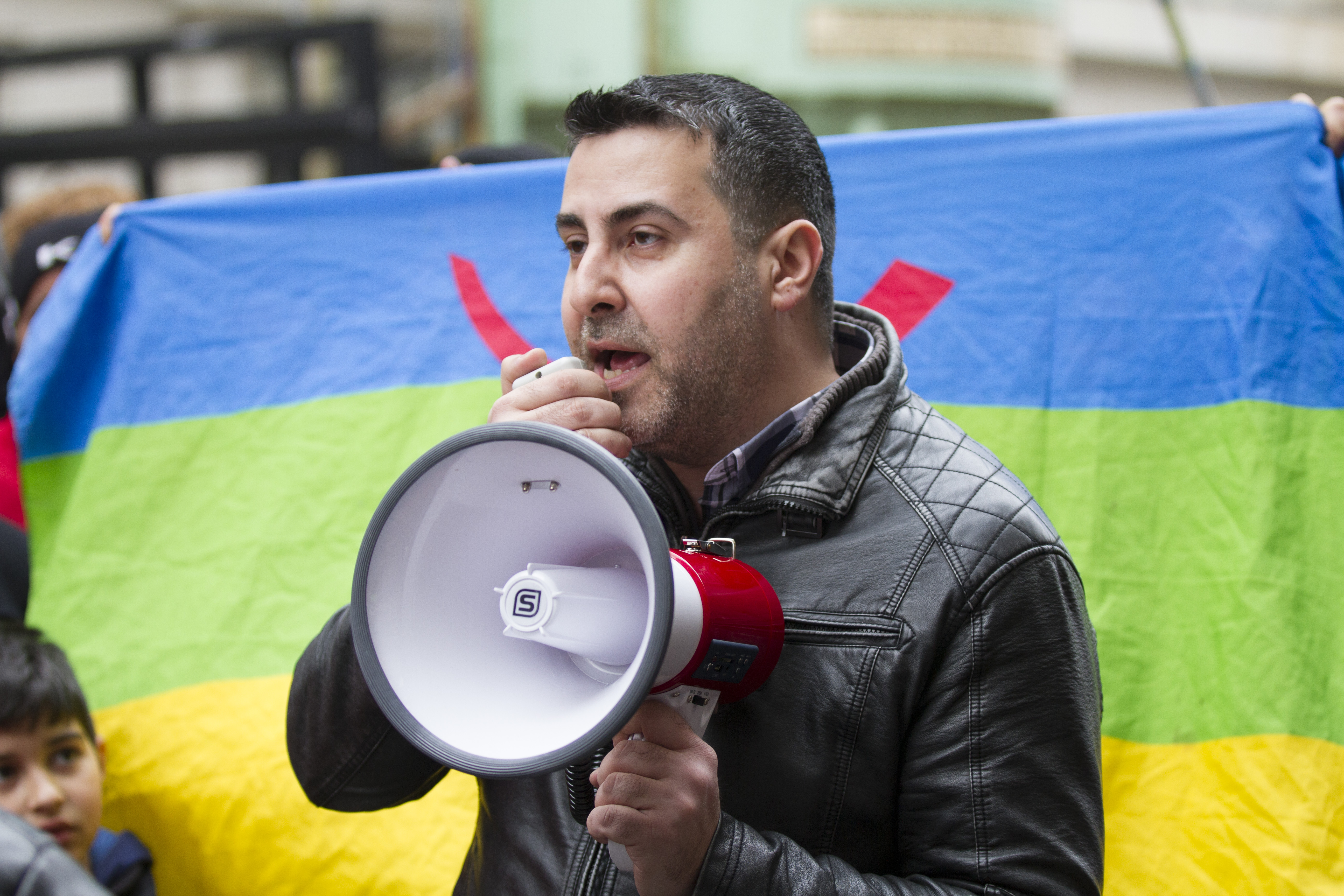 Dyab Abou Jahjah pictured during a sit-in in 2015. Photo: Belga Photo/Maxime Anciaux