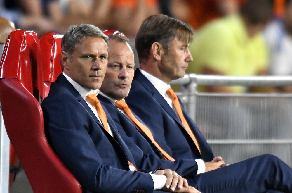 Marco van Basten and Danny Blind watching Thursday's home defeat. Photo: Sander Chamid