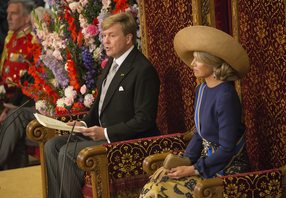 King Willem-Alexander reads his speech. Photo Pool/Michel Porro/Getty Images