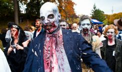 Participants in a zombie walk