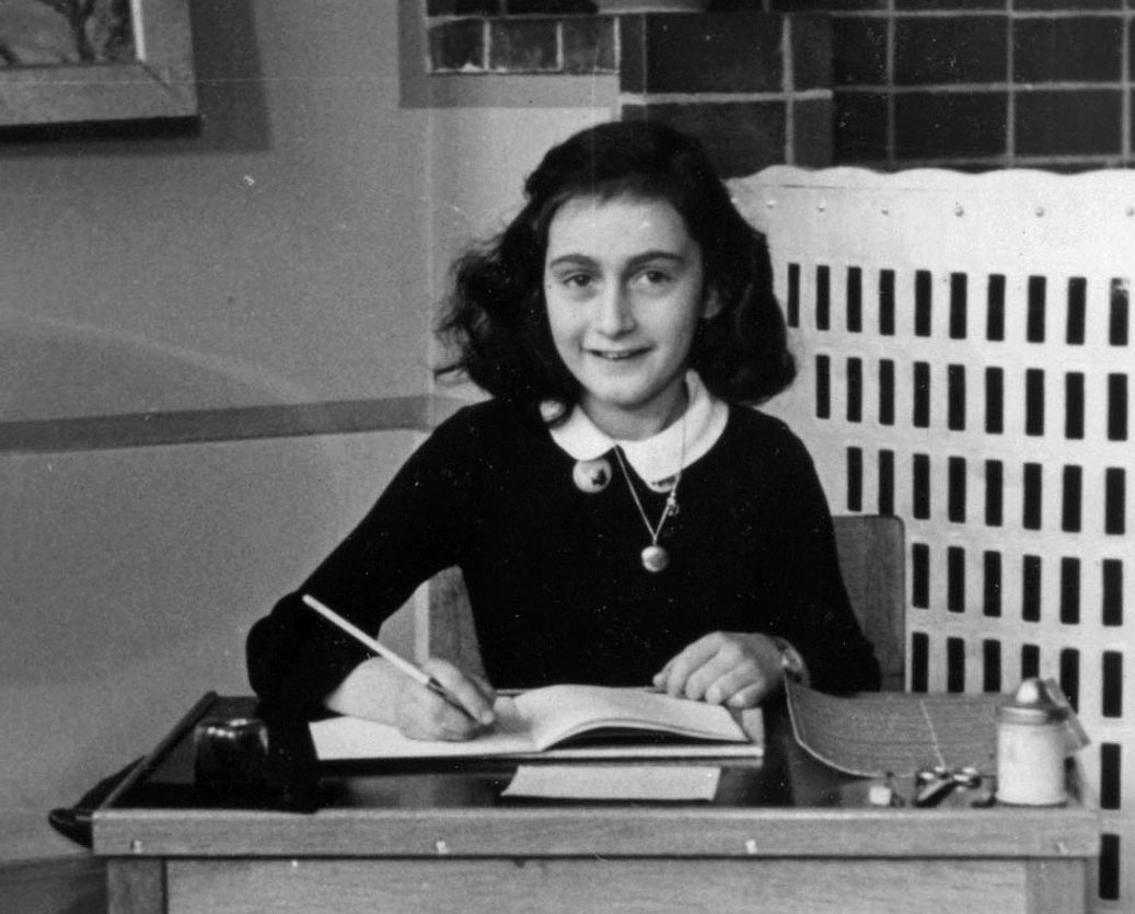 Anne Frank at school in 1940. Photo: Collectie Anne Frank Stichting Amsterdam via Wikimedia Commons