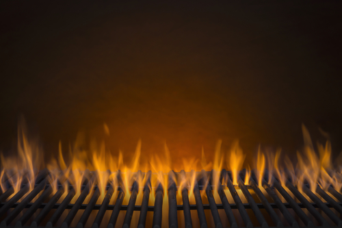 Flaming barbecue. Photo: depositphotos