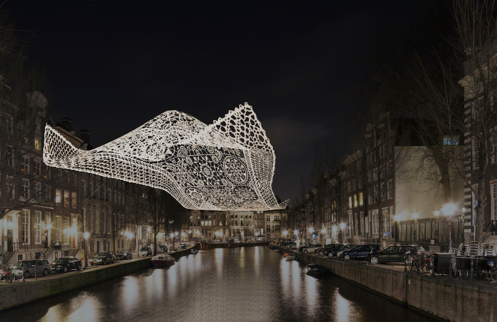 The Lace - Choi   Shine Architects. Photo: Amsterdam Light Festival