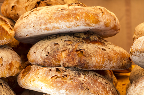 artisan bread in a medieval fair, spain